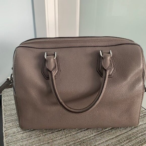 Michael Kors Grey Pebble Leather Satchel Bag - Picture 2 of 8